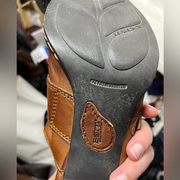 Born Leather Clog Mule Stacked Heels Sz 9  Boho Bohemian, Retro, Americana - Picture 10 of 12